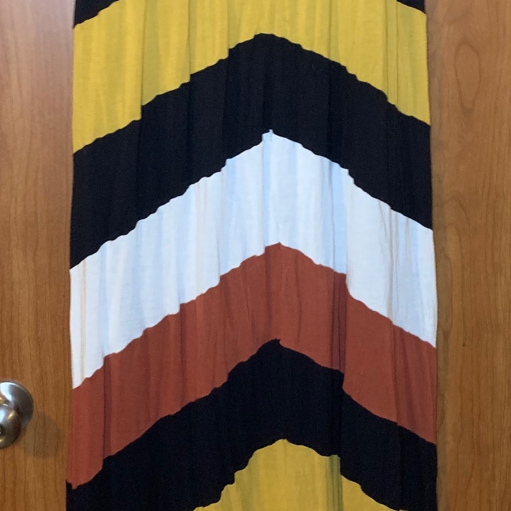 INC INTERNATIONAL CONCEPTS CHEVRON PRINT HALTER TOP STYLE MAXI DRESS ~ SIZE XL